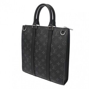 Louis Vuitton Sac Eclipse Cross Plat Tote Gray Handbag Black 2Way Bag